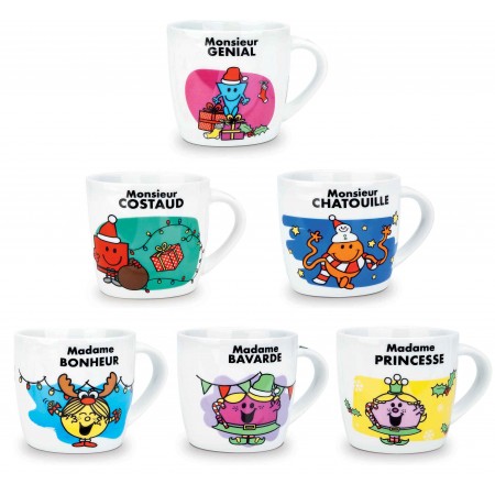 Lot de 6 Mugs "Monsieur...